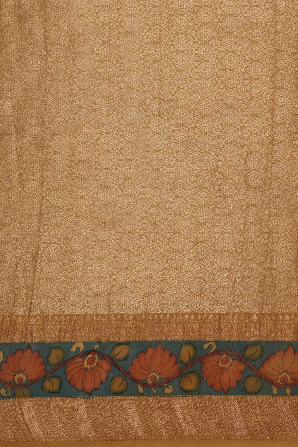 Image of Kalamkari Hand-Painted Saree